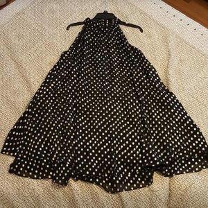 Eliza J Gold Foil-Dot Women's Chiffon Shift Dress